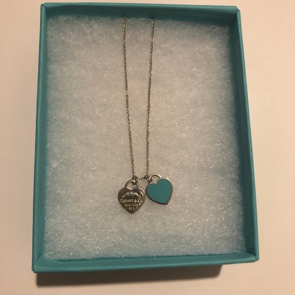 Tiffany & Co. Jewelry - Tiffany & Co Mini Double Heart Tag Pendant